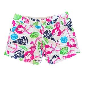 Lilly Pulitzer Callahan Shorts Rock My Boat Print Lobster Nautical Size 4